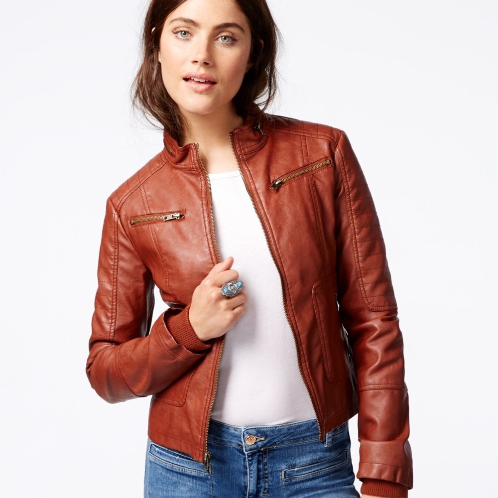 Maralyn & Me Faux Leather Jacket
